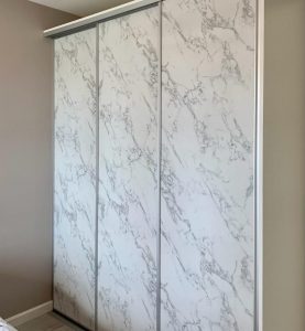 Schuifwand maken | Marmerlook | Marble White | basiscollectie schuifdeuren