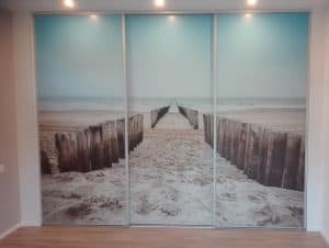 Schuifwand met fotoprint | fotowand | zee & strand